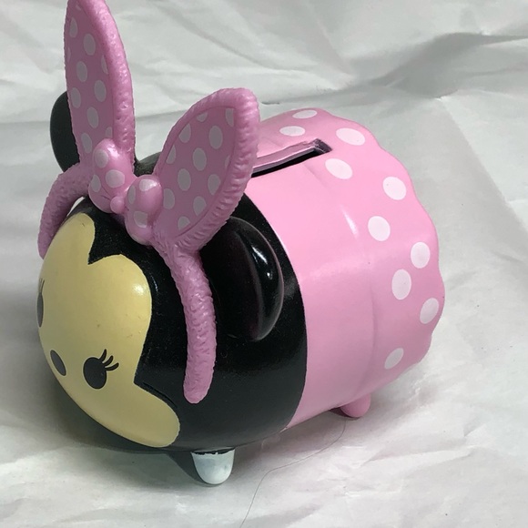 Disney Coin Bank Tsum Tsum Minnie Mouse Wearing Easter Bunny Ears New - Picture 1 of 6